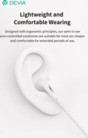 Devia Kintone A3 Vezetékes Fülhallgató Headset - Fehér