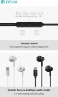 Devia Smart M2 Vezetékes Fülhallgató Headset - Fekete