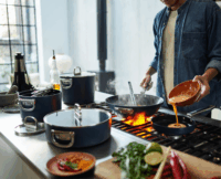 Joseph Joseph Space Kerámia Bevonatos Acél / Alumínium Lábas Ø 28cm 6.5L - Kék