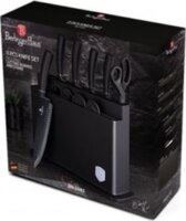 Berlinger Haus BH/2492N Késkészlet Vágódeszkával és Tartóval 11 részes - Fekete