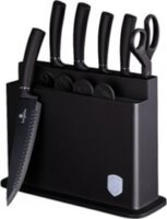 Berlinger Haus BH/2492N Késkészlet Vágódeszkával és Tartóval 11 részes - Fekete