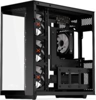 Krux Empero Midi Torony Számítógépház + 3db 120mm ARGB ventilátor - Fekete