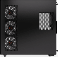 Krux Empero Midi Torony Számítógépház + 3db 120mm ARGB ventilátor - Fekete