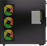 Krux Empero Midi Torony Számítógépház + 3db 120mm ARGB ventilátor - Fekete