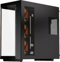 Krux Empero Midi Torony Számítógépház + 3db 120mm ARGB ventilátor - Fekete