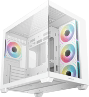 DeepCool CG530 4F Midi Torony Számítógépház + 4db 120mm ARGB ventilátor - Fehér