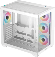 DeepCool CG530 4F Midi Torony Számítógépház + 4db 120mm ARGB ventilátor - Fehér