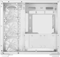 DeepCool CG530 4F Midi Torony Számítógépház + 4db 120mm ARGB ventilátor - Fehér