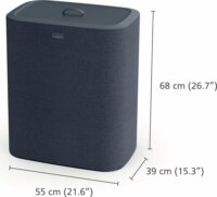 Joseph Joseph Tota Trio Szövet szennyestartó 3 rekesszel 90l - Fekete