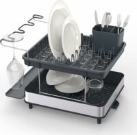 Joseph Joseph Excel Rozsdamentes acél Kétszintes edényszárító 46,5 x 32 x 31,5 cm - Inox / Fekete