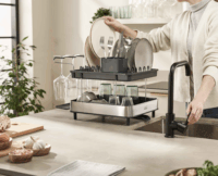 Joseph Joseph Excel Rozsdamentes acél Kétszintes edényszárító 46,5 x 32 x 31,5 cm - Inox / Fekete