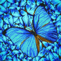 Dimaond Dotz Kids Kék pillangó képkészítő szett 31 x 31 cm