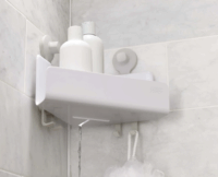 Joseph Joseph EasyStore Műanyag Tapadókorongos Zuhany Sarokpolc 2 darab - Fehér