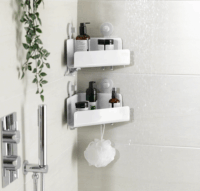 Joseph Joseph EasyStore Műanyag Tapadókorongos Zuhany Sarokpolc 2 darab - Fehér