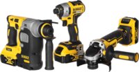 DeWalt DCK305P3T Akkus Sarokcsiszoló + Akkus Fúrókalapács + Akkus Ütvecsavarozó készlet - Sárga / Fekete