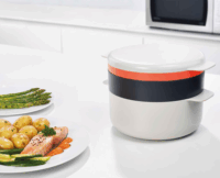 Joseph Joseph M-Cuisine Mikrozható edény készlet 4 darabos - Narancssárga / Szürke