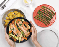 Joseph Joseph M-Cuisine Mikrozható edény készlet 4 darabos - Narancssárga / Szürke