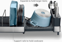 Joseph Joseph Extend Max Rozsdamentes acél Kihúzható edényszárító 67 x 35 x 18,8 cm - Inox / Szürke