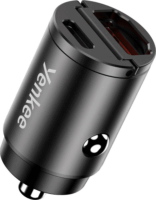 Yenkee YAC CAR 02 Mini USB-A / USB-C Szivargyújtós töltő - Fekete