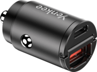 Yenkee YAC CAR 02 Mini USB-A / USB-C Szivargyújtós töltő - Fekete