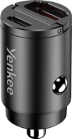 Yenkee YAC CAR 02 Mini USB-A / USB-C Szivargyújtós töltő - Fekete