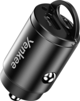 Yenkee YAC CAR 01 Mini 2xUSB-C Szivargyújtós töltő 30W - Fekete
