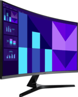 Samsung 32" LS32D390GAUXEN FullHD 16:9 VA Ívelt Monitor - Fekete