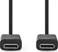 Nedis CCGL64750BK10 USB-C apa - USB-C apa Adat- és töltőkábel 1m - Fekete