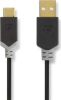 Nedis CCBW60600AT10 USB-A apa - USB-C apa Adat- és töltőkábel 1m - Fekete