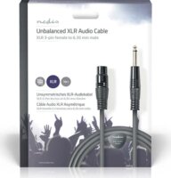 Nedis COTH15120GY100 6,35mm jack apa - XLR anya Audio Kábel 10m - Fekete