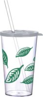 Titiz Iris Limeshake 700ml Üdítős műanyag pohár tetővel és szívószállal - Mintás többfajta