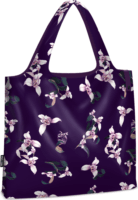 Ars Una Botanic Orchid Összehajtogatható Bevásárlótáska 22L - Fekete virág mintás