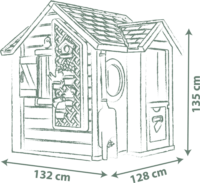 Smoby Life Kerti játszóház 132 x 135 cm