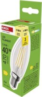 Emos Filament LED Gyertya izzó 3,4W 470lm 2700K - Meleg fehér