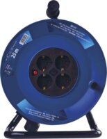 Emos P09225M 4 aljzatos Kábeldob 25m-es kábellel - Fekete / Kék