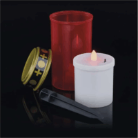 Emos DCCV22 Vintage Leszúrható Elemes LED Kültéri/ Beltéri Időzítős Temetői mécses 25cm - Piros