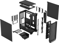 Fractal Design Meshify 3 Solid Midi Torony Számítógépház + 3db 140mm ventilátor - Fekete