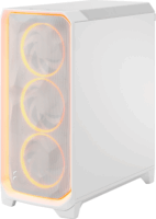 Fractal Design Meshify 3 Ambience Pro RGB Midi Torony Számítógépház + 3db 140 mm ARGB ventilátor - Fehér