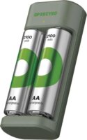 GP B50224 Eco E221 2xAA NiMH Akkumulátor töltő + 2db ReCyko elem ( 2100mAh)