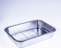 TOO KT-309 Téglalap alakú Tepsi 36x27x 7 cm - Ezüst