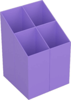 ICO Műanyag 4 rekeszes asztali írószertartó - Pasztell lila