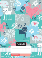 Nebulo 32 lapos A5 négyzetrácsos füzet - Többajta