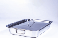 TOO KT-448 Sütőtál grillráccsal és rozsdamentes fedéllel 38 x 28 x 6cm