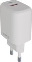 AVAX CH312W USB-A / USB-C hálózati töltő Hálózati Töltő Adapter 12W - Fehér