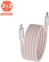 AVAX CB611P USB-C apa - Lightning apa Adat- és töltőkábel 1m - Rózsaszín