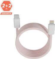AVAX CB611P USB-C apa - Lightning apa Adat- és töltőkábel 1m - Rózsaszín