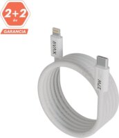 AVAX CB611W USB-C apa - Lightning apa Adat- és töltőkábel 1m - Fehér