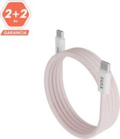 AVAX CB610P USB-C apa - Lightning apa Adat- és töltőkábel 1m - Rózsaszín