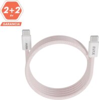 AVAX CB610P USB-C apa - Lightning apa Adat- és töltőkábel 1m - Rózsaszín