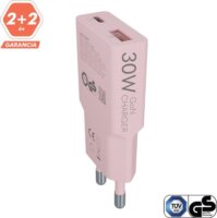 AVAX CH641P USB-A / USB-C hálózati töltő Hálózati Gyorstöltő Adapter 30W - Rózsaszín